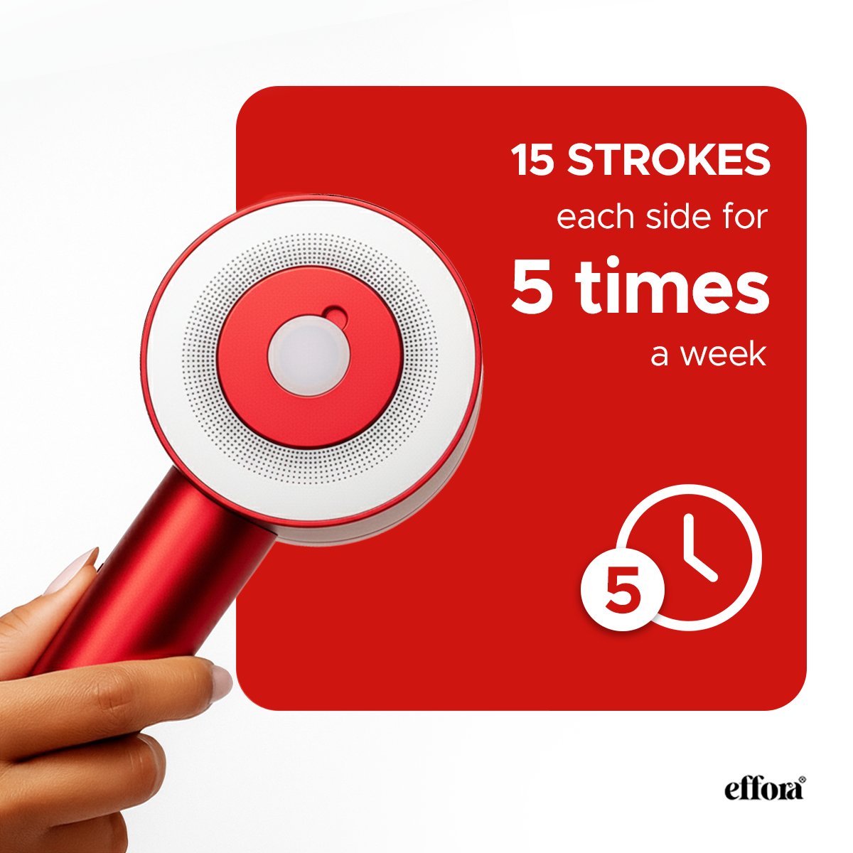 Effora's 3-1 Red Light Therapy Scalp Massager | 6 Months Warranty